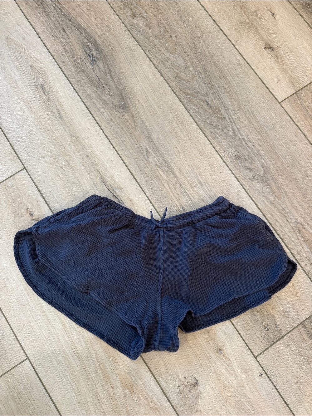 Brandy Melville Navy Waffle Knit Athletic Shorts